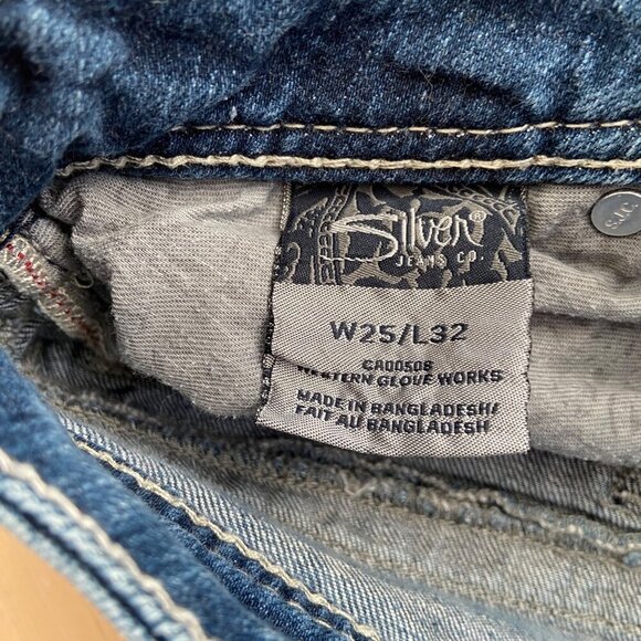 Silver Jeans Co. Suki Mid Straight leg 25 Womens Blue Denim Straight Leg Jeans - Picture 10 of 15